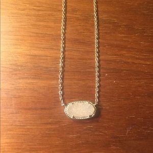 Kendra Scott Elisa gold necklace with druzy gem